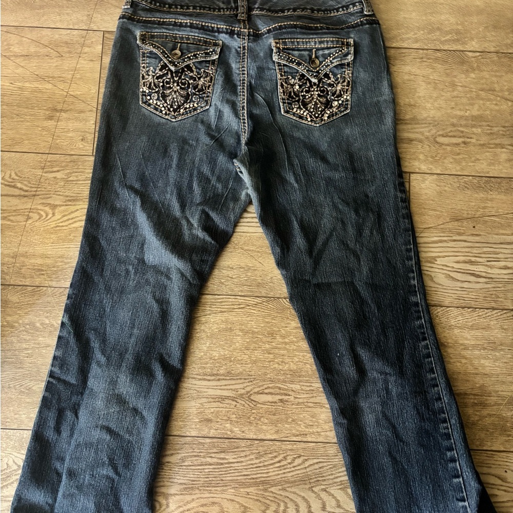 Embroidered Blue Jeans